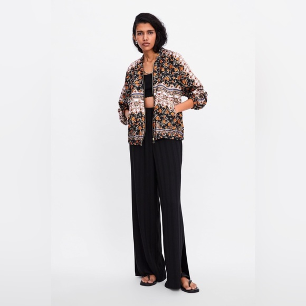 Zara floral bomber‎ jacket